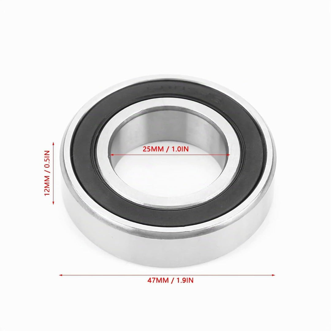 10 Stücke Kugellager, 6005 2RS 25 * 47 * 12mm Rillenkugellager Doppelgeschirmte Kugellager Gummi Ver