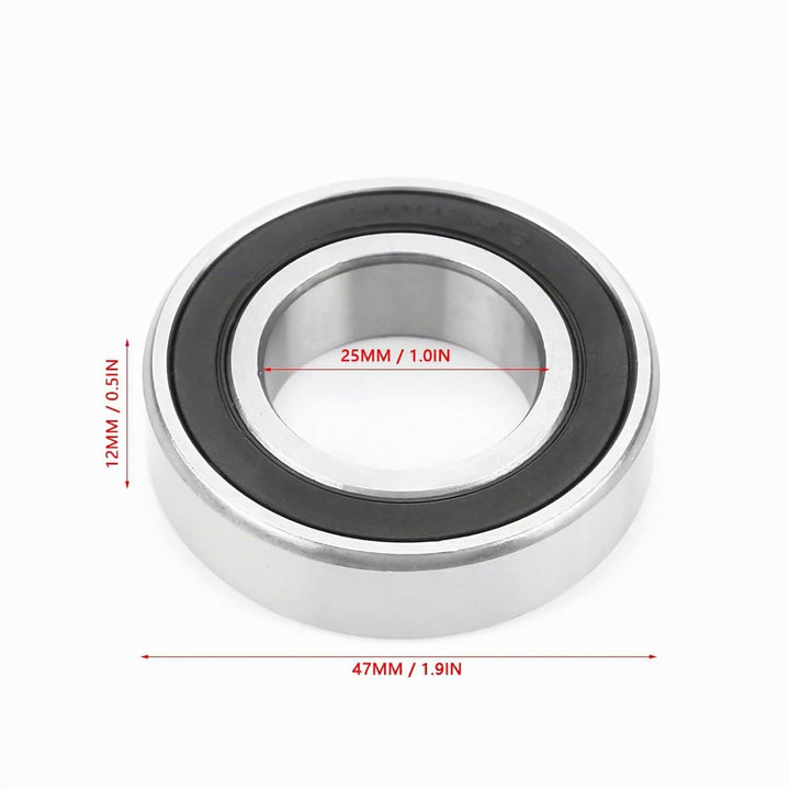 10 Stücke Kugellager, 6005 2RS 25 * 47 * 12mm Rillenkugellager Doppelgeschirmte Kugellager Gummi Ver
