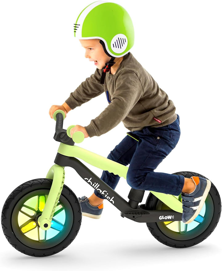 Chillafish BMXIE Laufrad, 12 Zoll Kinderlaufrad mit Bremse, Leuchträdern, als Motorrad Version oder
