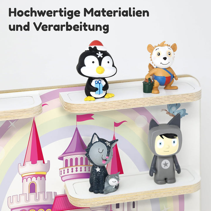 stadtecken Holzregal für Musikbox – Passend für Toniebox & ca. 40 Tonies | Perfekte Aufbewahrung für