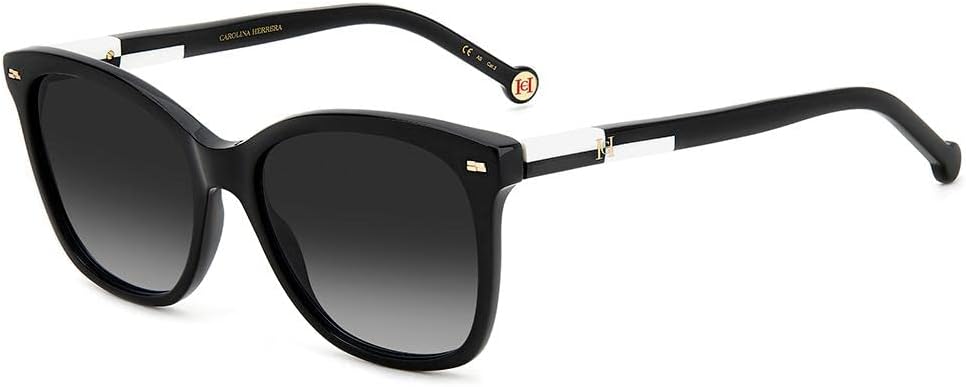 Carolina Herrera Unisex Sunglasses 54 80s/9o Black White, 54 80s/9o Black White