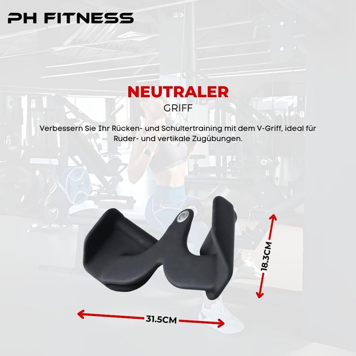 Multi Grip Set [5 Griffe] - Vielseitige Griffe für Latzug- und Rudergeräte - Verstellbare Fitnesssta