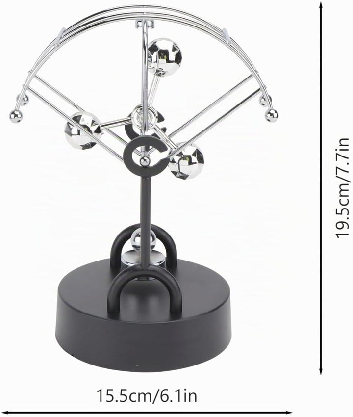 VICASKY Perpetuum Mobile Schreibtischspielzeug Silber Elektronisches Newton Pendel Bürodekoration Ph