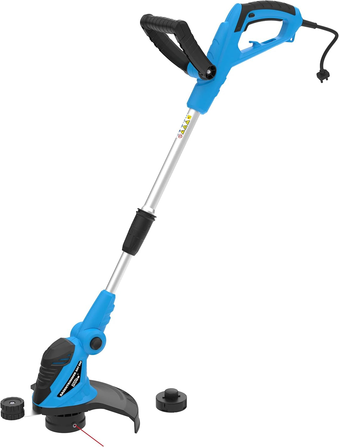 Güde 95171 Rasentrimmer GRT 550 (180 Grad drehbarem Schneidekopf, Fadenspule, 5-fach neigbarer Schne