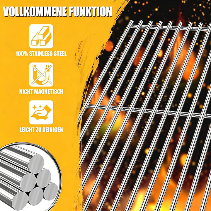 GFTIME 49,5 x 33cm 7528 Grillrost Edelstahl für Weber Genesis E-310/320/330, S-310/320/330 (2007-201