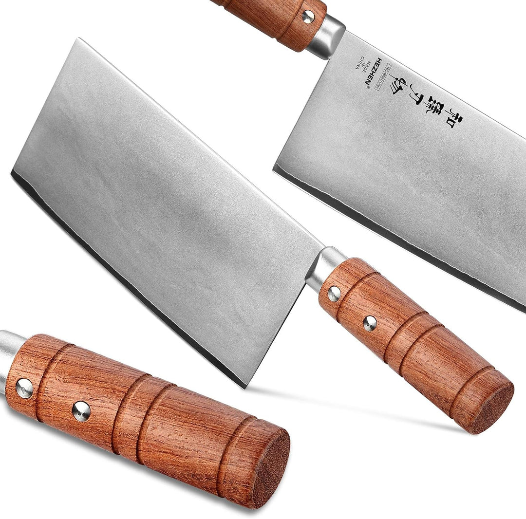 HEZHEN YM3L-Serie, Chinesisches Küchenmesser,180mm-Gemüse Fleischbeil Hackmesser,Scharfes Metzger Ko