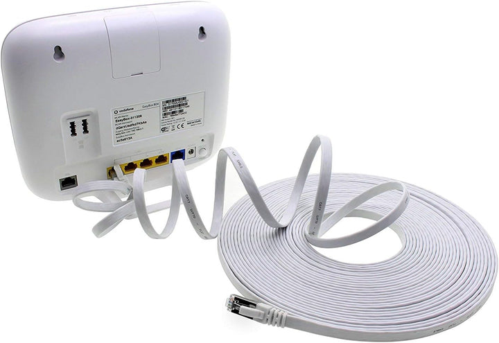 1aTTack.de 0,25m - 7-Farben - 7 Stück Cat7 Flachkabel Netzwerkkabel Cat 7 Rohkabel Gigabit Lan (10Gb