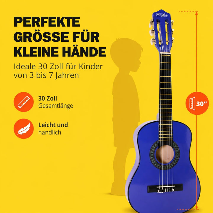 Music Alley MA-52 Classical Acoustic Guitar Kids Guitar and Junior Guitar Blue, Blue