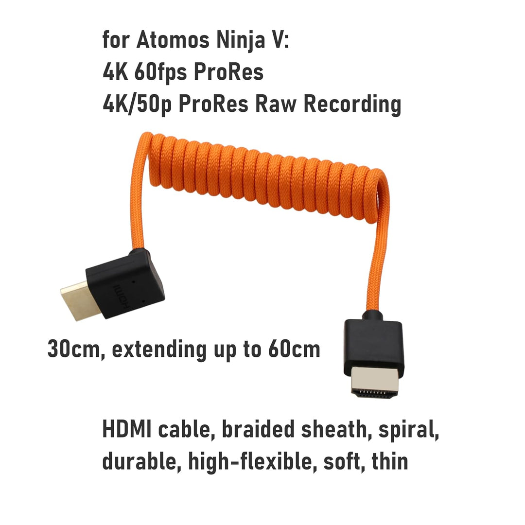 HangTon HDMI 8K 4K ProRes Kabel für ATOMOS Ninja V Shinobi Monitor, Kamera Sony FX3 A7Siii, Canon Lu