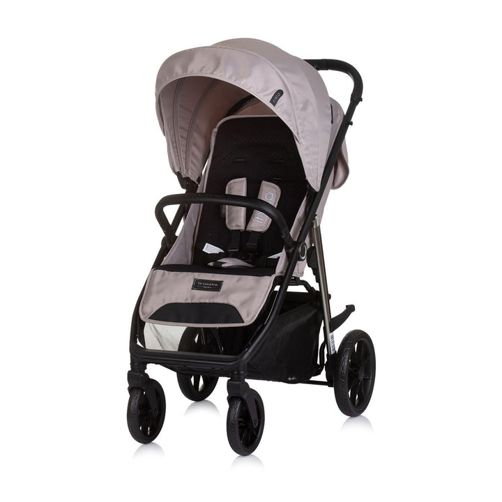 Chipolino Kinderwagen Buggy Insta, Fussabdeckung, Federung, Korb, Gurt, klappbar hellbraun, hellbrau