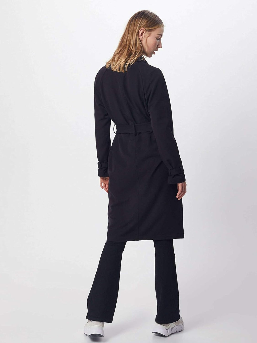 Vero Moda Damen VMDONNAEXPORT SS20 Long Jacket BOOS Trenchcoat, Schwarz, L
