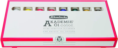 Schmincke - AKADEMIE Öl, Grundsortiment 8 x 20 ml Tuben, 79 108 097, feine Künstler-Ölfarben, brilla