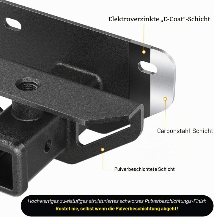 Nilight Anhängerkupplung und Abdeckungssatz, 5,1 cm (2 Zoll), für Dodge Ram 1500 & 2003-2013 Ram 250