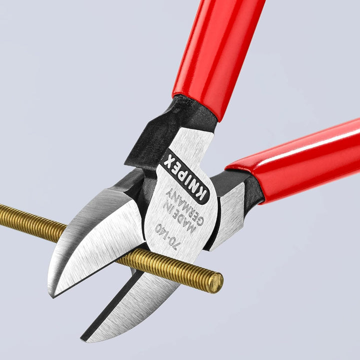 KNIPEX Seitenschneider schwarz atramentiert, mit Kunststoff überzogen 140 mm (SB-Karte/Blister) 70 0