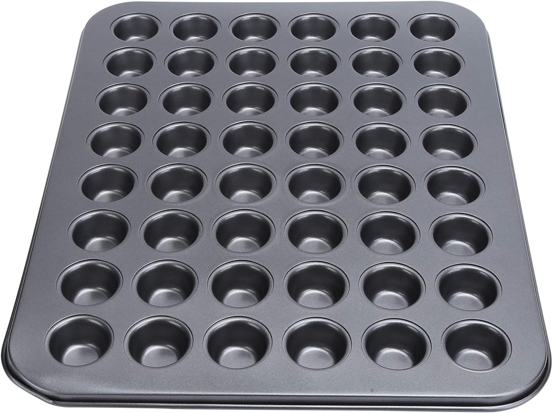Dioche Muffinblech Mini Muffinbleche Karbonstahl PTFE Beschichtung 48 Tassen Antihaft Mini Rund Cupc