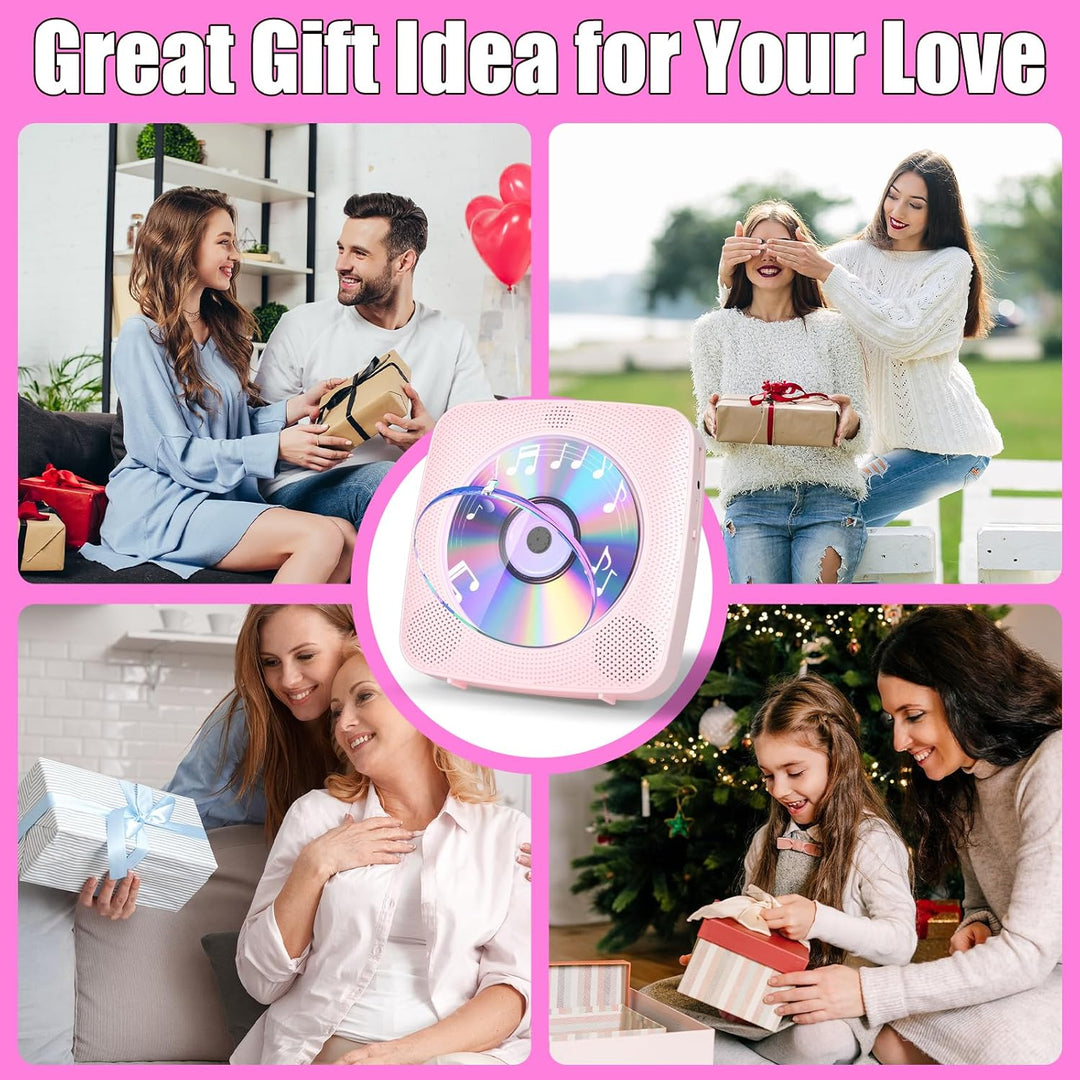 Gueray Desktop CD Player Bluetooth CD-Spieler mit Lautsprechern für Zuhause 1800mAh Tragbarer CD-Pla