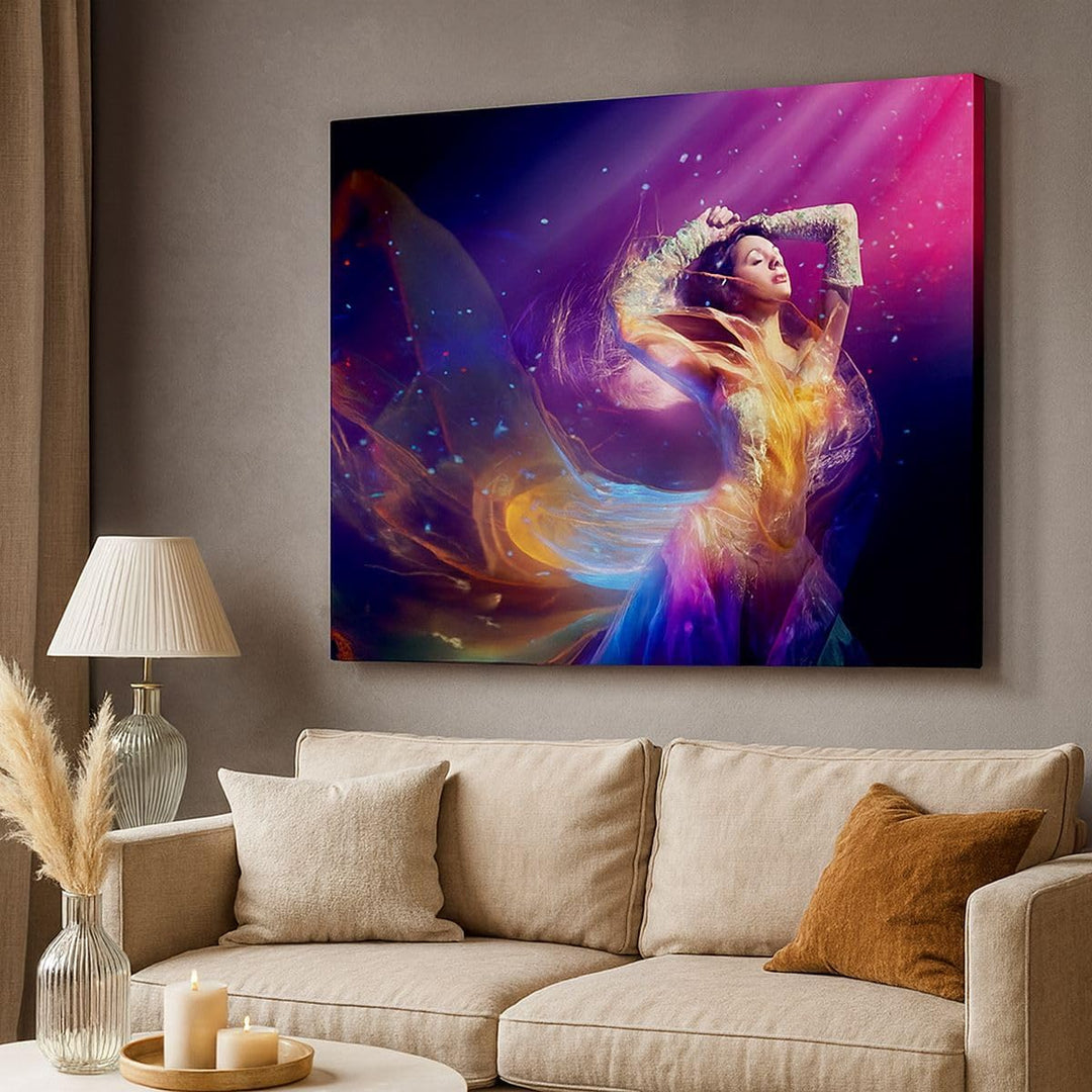 Bilder auf Leinwand Schönheit Disco Mode Make-up Leinwandbild 70x50cm Wandbilder Dekoration Wohnzimm