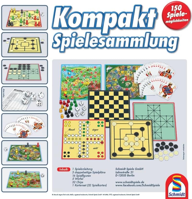 Schmidt Spiele 49188 150er Kompakt Spielesammlung