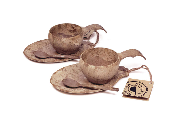 Kupilka Slow Down Set – Eco Geschirr, leicht und langlebig Braun, Braun