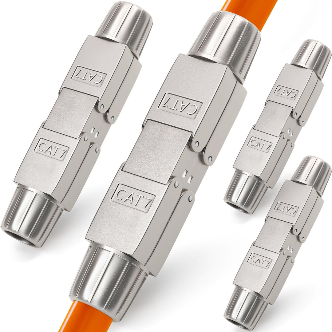 HB-DIGITAL 4x LSA werkzeugloser Netzwerkkabelverbinder Cat.7 STP feldkonfektionierbare Kupplung Adap