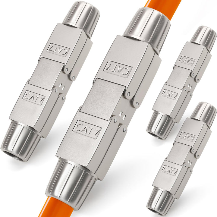 HB-DIGITAL 4x LSA werkzeugloser Netzwerkkabelverbinder Cat.7 STP feldkonfektionierbare Kupplung Adap