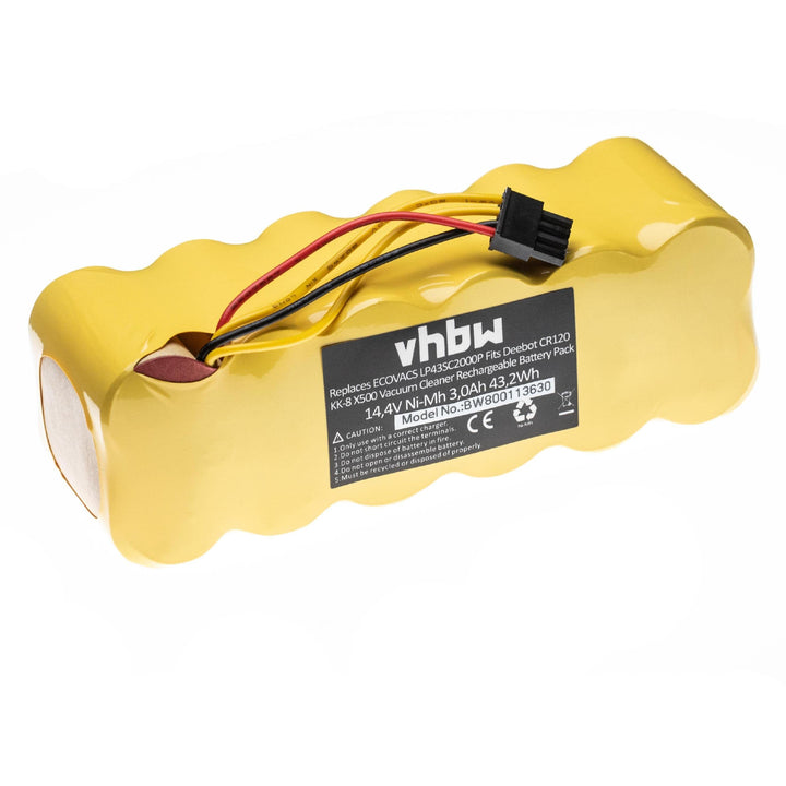vhbw Akku kompatibel mit Ariete Briciola 2711 Haushalt Saugroboter ersetzt LP43SC2000P (3000mAh, 14.