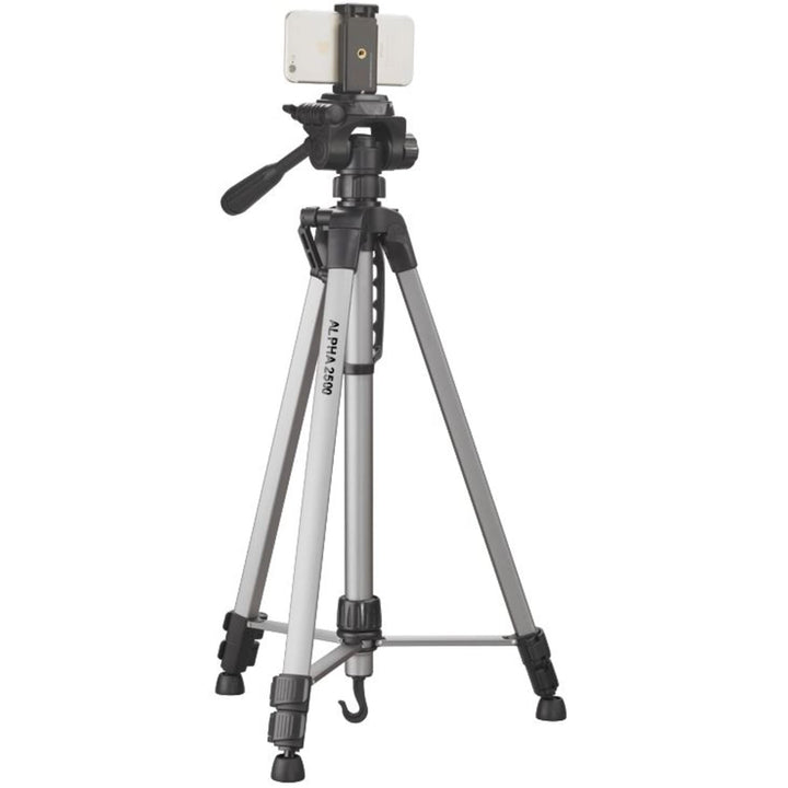 CULLMANN - 52126 - Alpha 2500 mobile Stativ mit Smartphonehalter und 3-Wege-Kopf (Auszugshöhe 165 cm