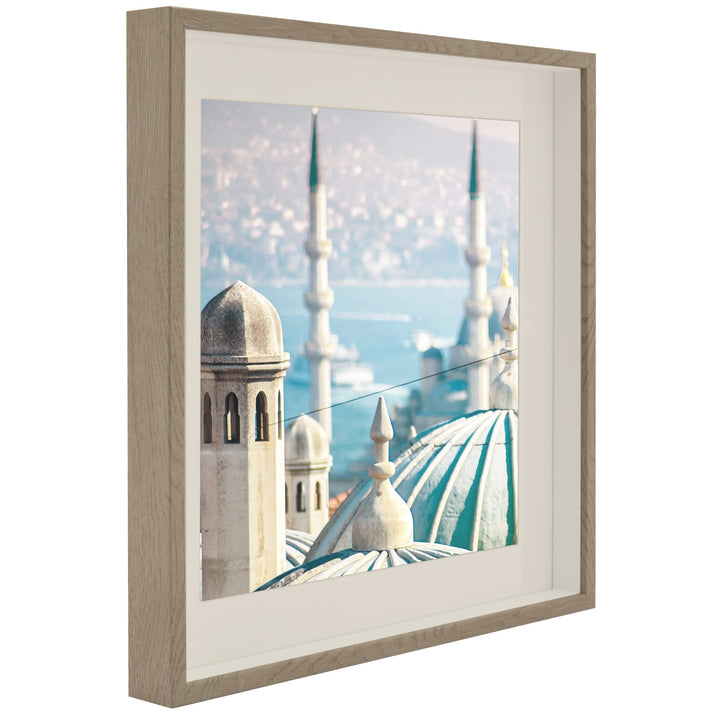 BD ART 50x50 cm gross Box 3D Objektrahmen Bilderrahmen mit Passepartout 40x40 cm. Quadratische zum b