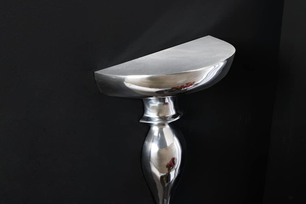 Invicta Interior Stylischer Design Wandkonsole Aluminium 80 cm Beistelltisch silberfarbig Barock