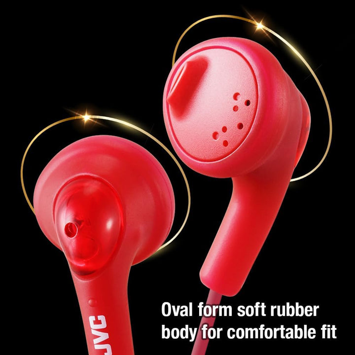 JVC HAF160R Gumy Ear Bud Headphone Red rot, rot
