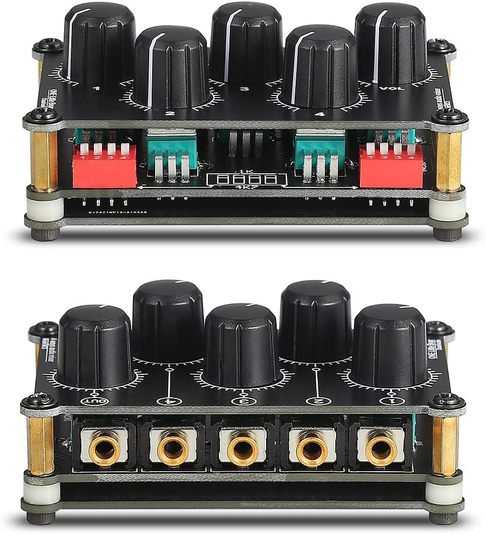 Little Bear MC5 Mini Tragbar 4 Kanal Line Mixer Live Studio Aufnahmen Passive Stereo Audio Mixer Rec