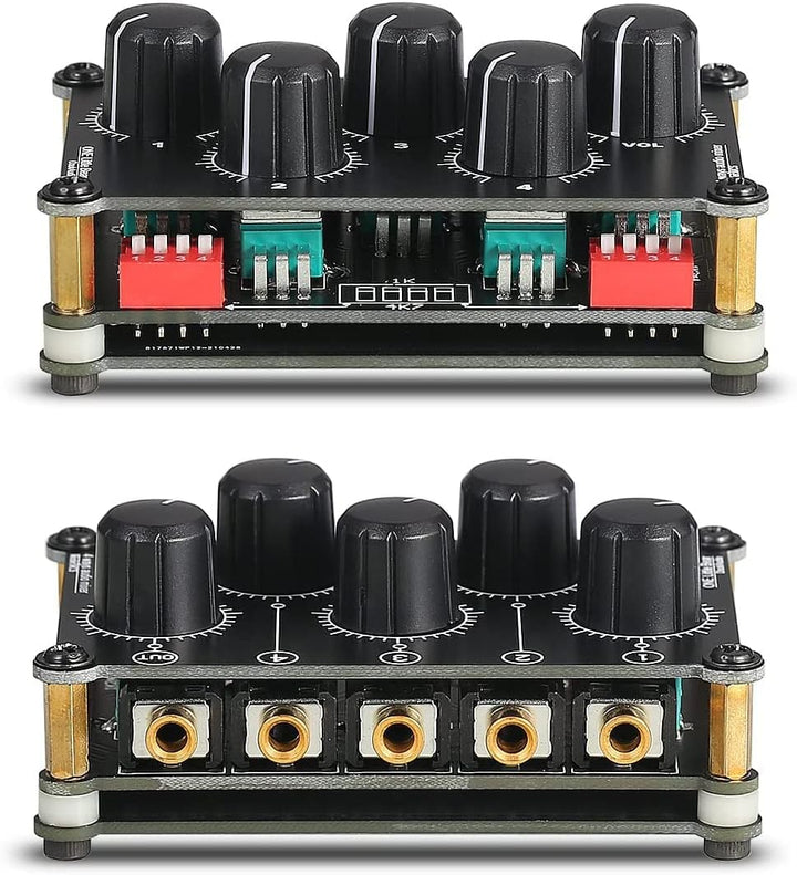 Little Bear MC5 Mini Tragbar 4 Kanal Line Mixer Live Studio Aufnahmen Passive Stereo Audio Mixer Rec