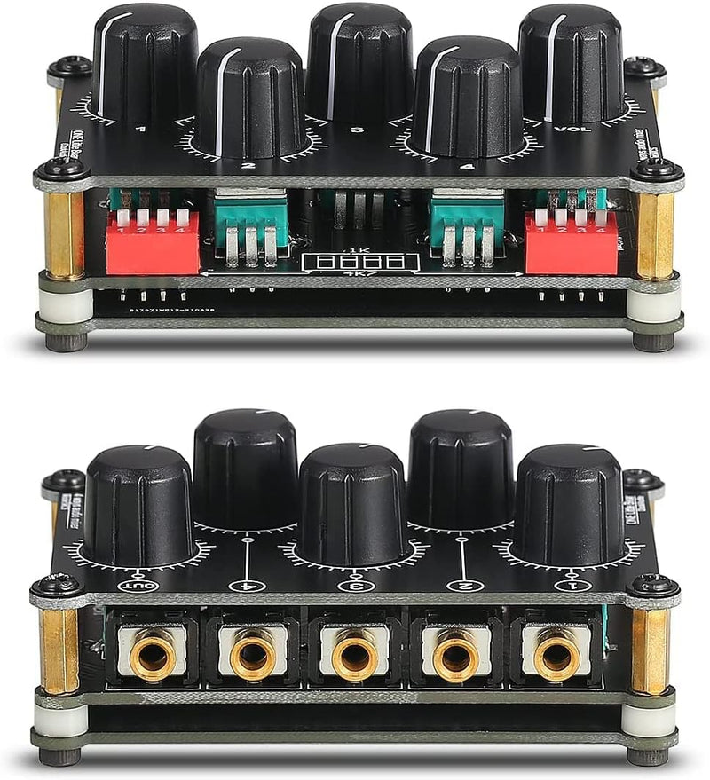 Little Bear MC5 Mini Tragbar 4 Kanal Line Mixer Live Studio Aufnahmen Passive Stereo Audio Mixer Rec