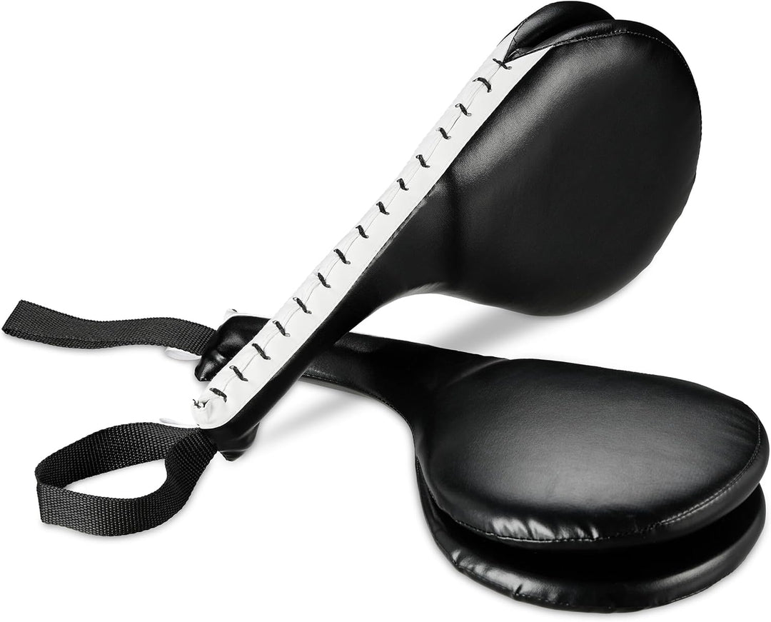 Relaxdays Taekwondo Handpratzen 2er Set, Doppelschlagpolster, Kick Pad, Kampfsport, H x B x T: 51 x