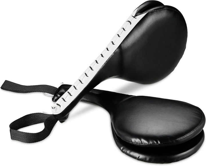 Relaxdays Taekwondo Handpratzen 2er Set, Doppelschlagpolster, Kick Pad, Kampfsport, H x B x T: 51 x