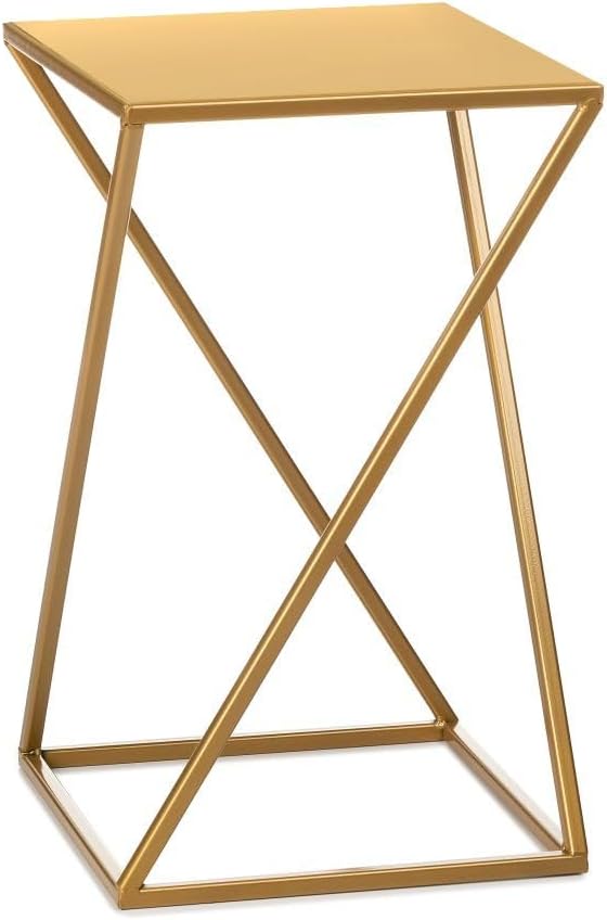HowHomely Blumenständer Metall Golden 40 cm Hoch - Solider und Robuster Blumenhocker Metall - Pflanz