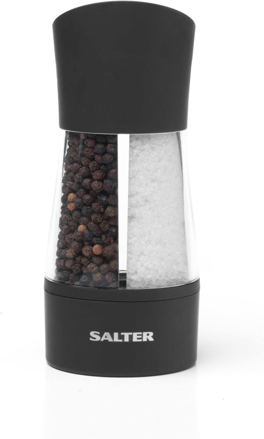 Salter 7612 BKXRA 2-in-1 Salz- &amp; Pfeffermühle - Dual Küchenmühle, Doppelseitige Gewürzmühle, Twist-