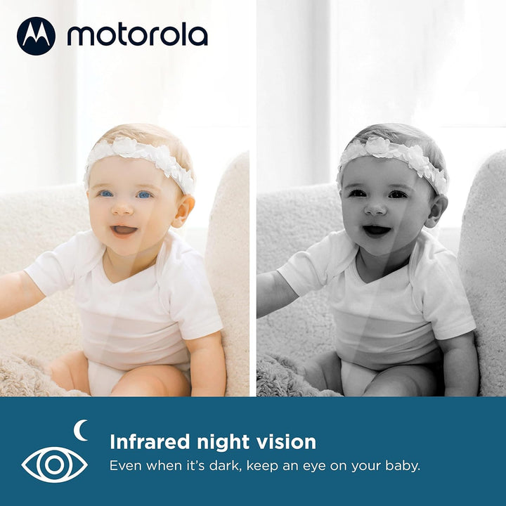 Motorola Baby Ease 34 - Babyphone mit Kamera – 4,3 Zoll Video Baby Monitor HD Display - Nachtsicht,