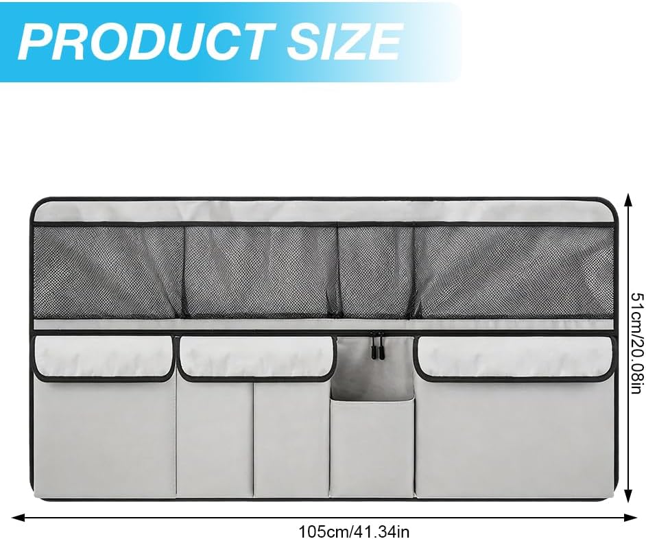 Auto Kofferraum Organizer, 105x51cm Kofferraum Organizer mit Hängefunktion, Wasserdichte Multifunkti