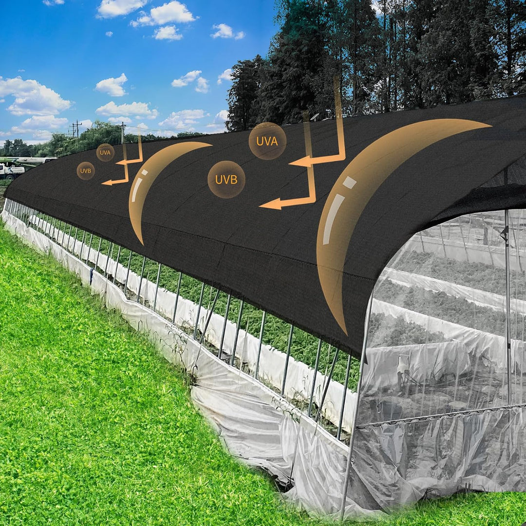 Schattierungsnetz-Atmungsaktiv Schattennetz mit Ösen,80% Shading Rate UV 2x3m Schwarz, 2x3m Schwarz