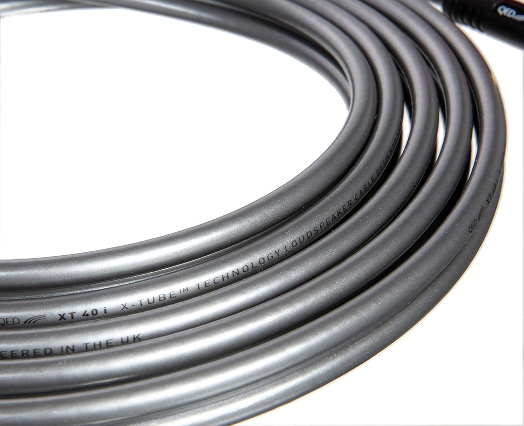 QED XT40i Lautsprecherkabel mit X-Tube-Technologie, 2 m, 2 m 2m Terminated Pair, 2m Terminated Pair