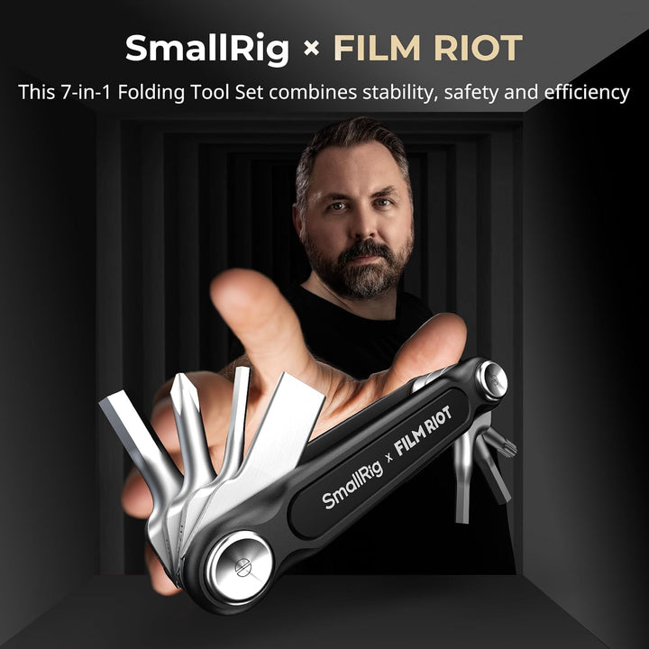 SMALLRIG x FILM RIOT 7-in-1-Klappwerkzeugset mit Schraubendrehern und Inbusschlüsseln, Positionierun