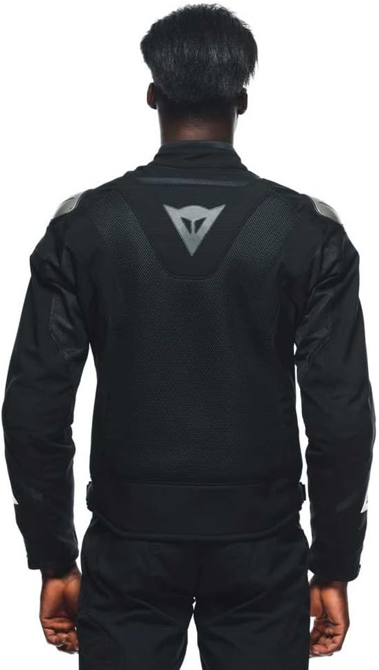 Dainese Herren Energyca Air Tex Jacket Motorradjacke Cordura mit Protektoren 62 Schwarz/Schwarz, 62