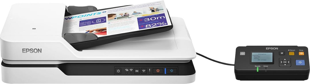 Epson WorkForce DS-1660W DIN A4 Dokumentenscanner (Scanner, kleine Standfläche, Dokumenteneinzug, Du