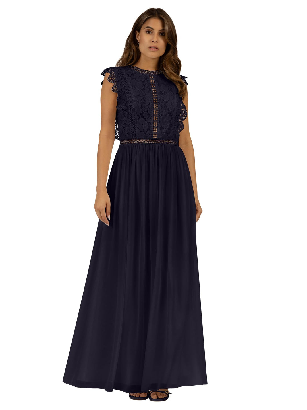 APART Abendkleid mit Neckholder ähnlichen Träger, 34 Nachtblau, 34 Nachtblau