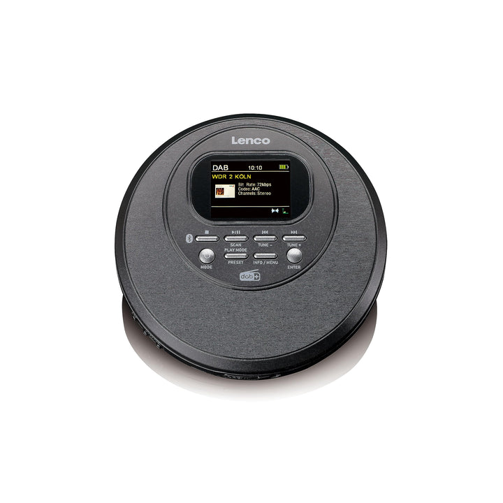 Lenco CD-500 Tragbarer CD-Player - Diskman - Bluetooth Walkman - DAB+ Radio - Anti-shock - Hörbuchfu