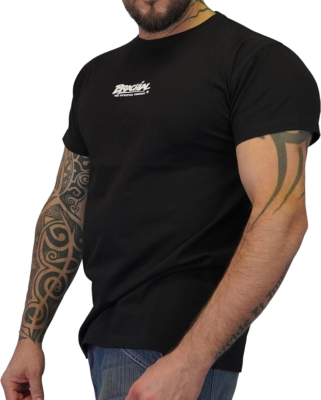 Brachial Premium Herren T-Shirt Middle Regular-Fit - für Freizeit Bodybuilding Workout Gym Kraftspor