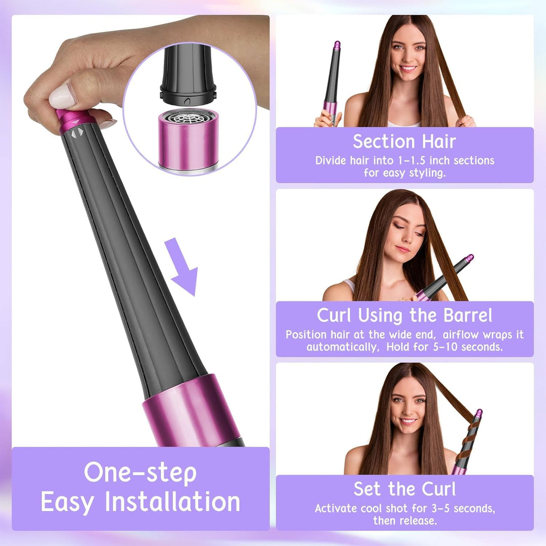 Langer Lockenwickelaufsatz für Dyson Airwrap HS01 HS05, 20-36mm, Das Neue Konische Design, Lockenfäs