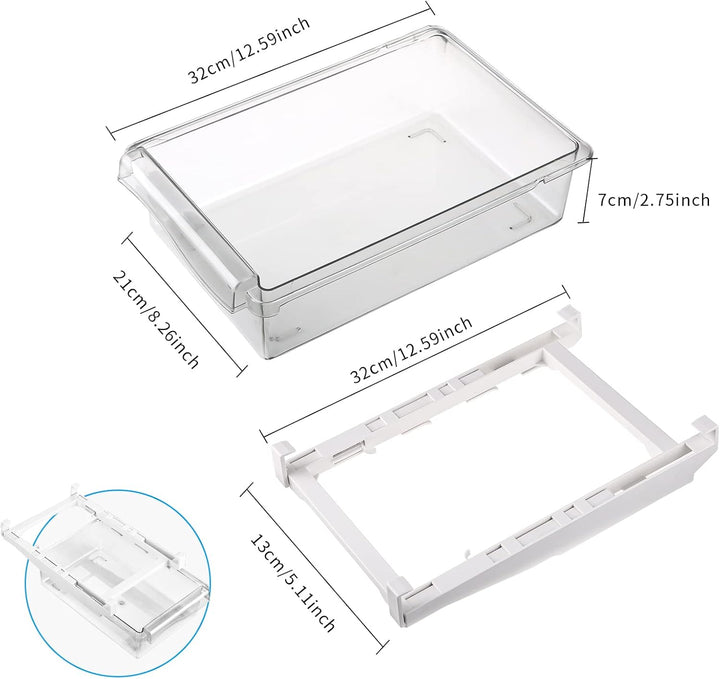 Viesap Kühlschrank Organizer, 2PCS Kihlschrank Organizer Set, Schubladenorganizer Einzigartiges Desi