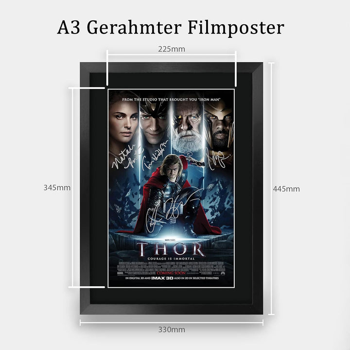 HWC Trading Thor A3 Gerahmte Signiert Gedruckt Autogramme Bild Druck-Fotoanzeige Geschenk Für Chris